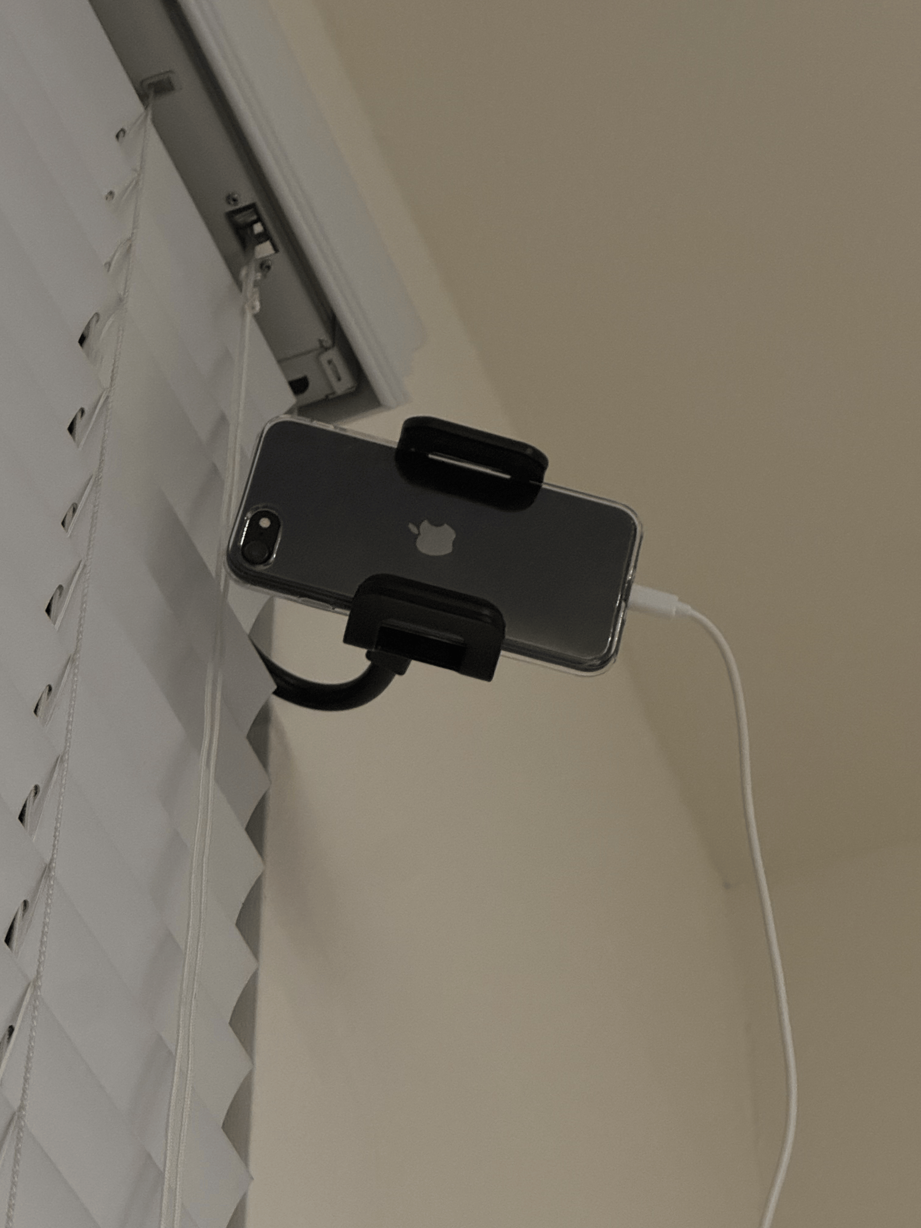 Room phone mounted with the back facing the room